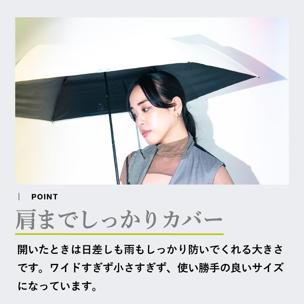 Ogawa Lightweight Slim Folding Umbrella for Suitable for Both Sunny and Rainy UV Protection Light Manual Zero New Moon Carabiner 6 Complete Sun UV