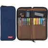 [Lihit Lab.] Schlankes Stifteetui, Flaches Design, Indigoblau