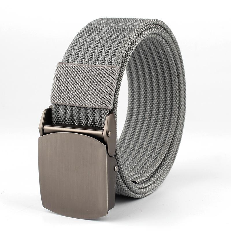 High Quality Belt Nylon Canvas Metal Automatic Buckle Army Outdoor Hunting Webbing Jeans Tactical Belts For Men Male Fashion
