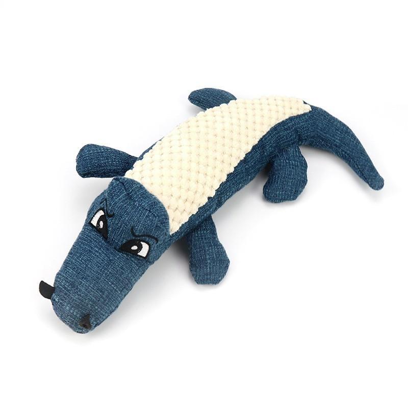 Interactive Dog Toy Resilient Plush Material Crocodile Design Wholesale