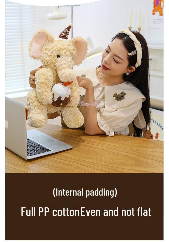 Cute Sitting Elephant Plush Toy Birthday Gift