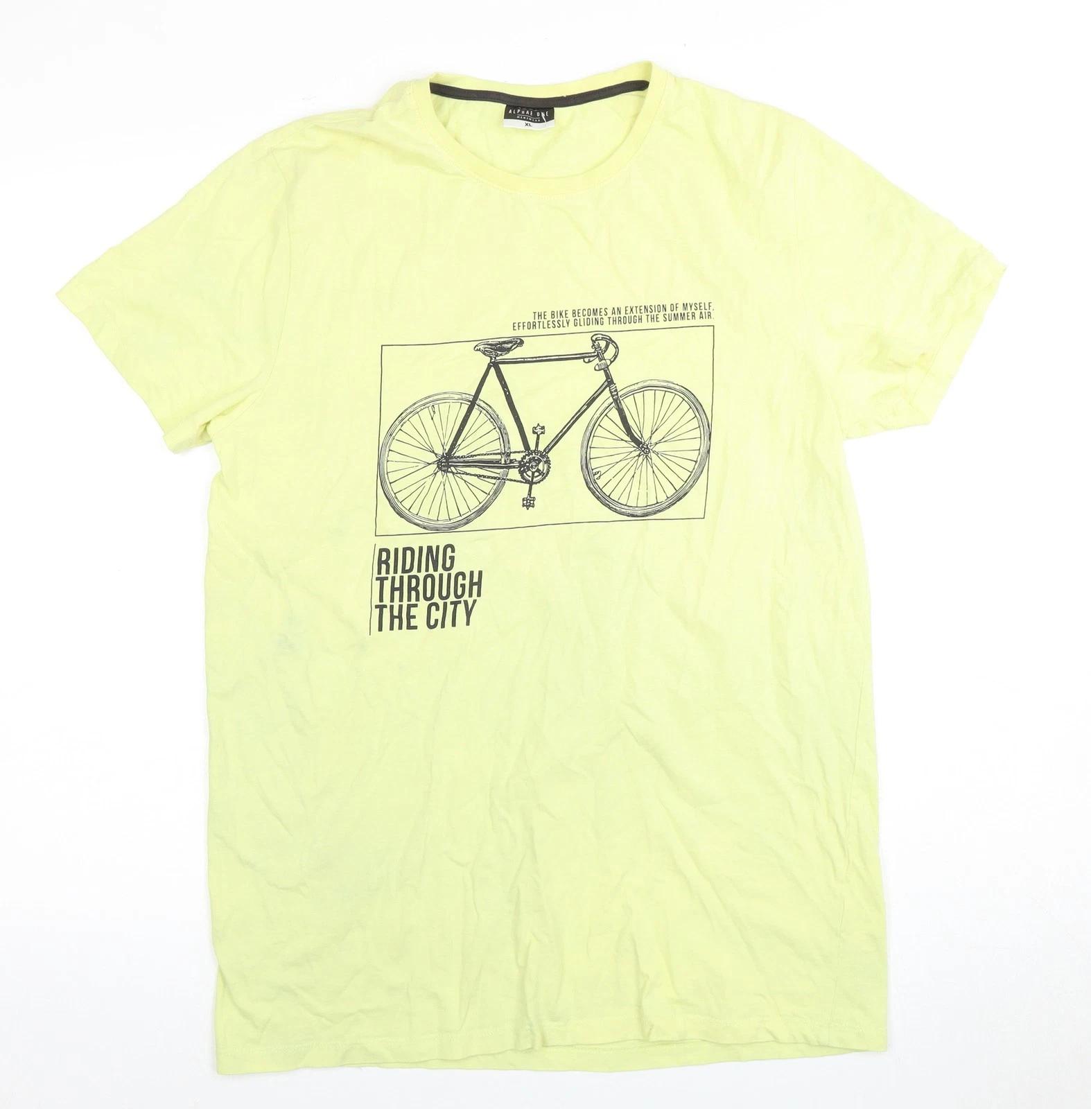 

Alpha R One Men s Yellow XL City Graphic T-Shirt M
