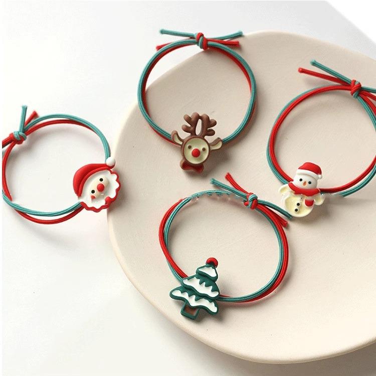 Mori Girl Style Cute Christmas Scrunchies - Small Rubber Band Hair Accessories