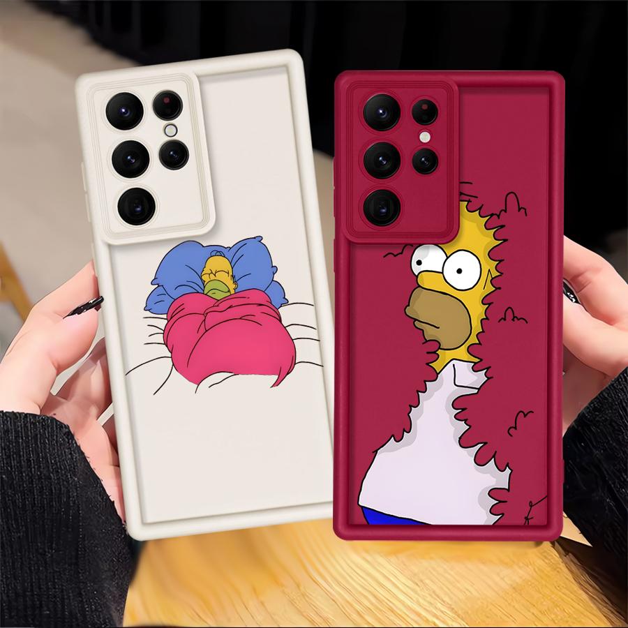 Case for Samsung Galaxy S25 Note 20 Ultra S22 Plus S25 S23 S20 FE S21 S24 ultra Phone Cover The Simpsons Homer