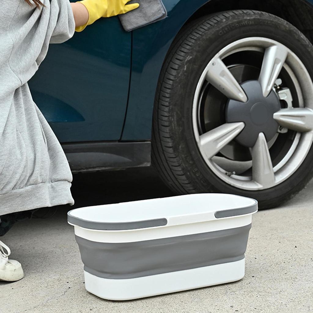 Collapsible PP Bucket Easy Clean Foldable Mop Cleaning Tool Laundry Basket