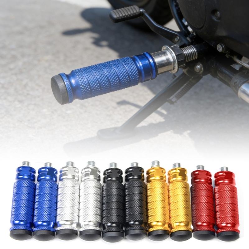Universal Aluminum Foot Pegs with Anti Slip Design & Easy Installation Modification Part for Motorcycles & E Bikes