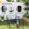 Whelping Box for Puppies, Whelping Pen Puppy Playpen with 7 Panels, 2 Areas, Washable Whelping Pad, 203x102x60cm Black