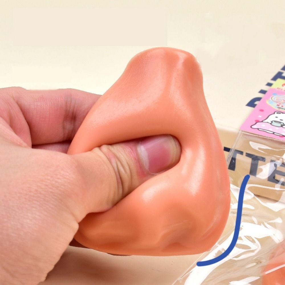 Solid Simulated Nose Pinching Toy Simulation TPR Squeezing Toy  Children Birthday Gift
