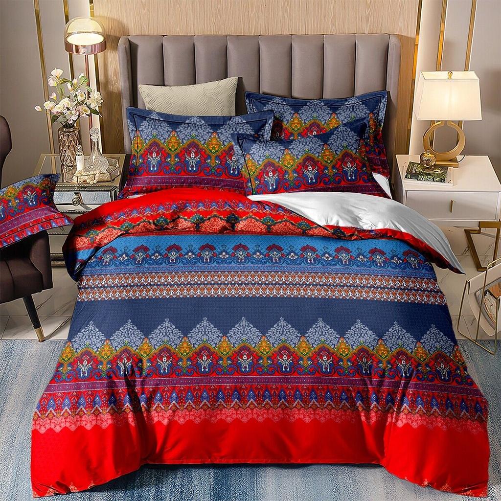 Mandala Tiger Doona Quilt Duvet Cover Set Single/Double/Queen/King Size Bedding