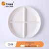 Melamine 4-Compartment Round Serving Tray