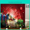 Charming Christmas Gift Boxes In Snow Shower Curtain Waterproof With Twelve Hooks