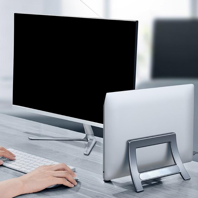 Universal Laptop Tablets Vertical Stand Holder With AntiSlip Silicone For Pad Desktop Organization And Better Cooling