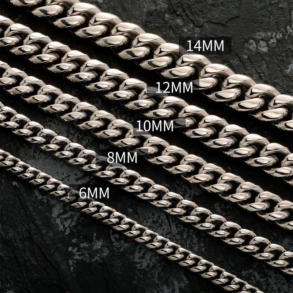 Europäischer & Amerikanischer Herrenschmuck, der nicht verblasst: Edelstahl Cuban Link Halskette