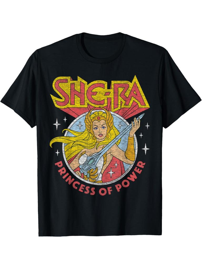 SheRa Prinzessin der Macht g Baumwolle Rundhals T-Shirt Klassische Passform Weich Atmungsaktiv Ideal für Frauen Neujahrsgeschenke