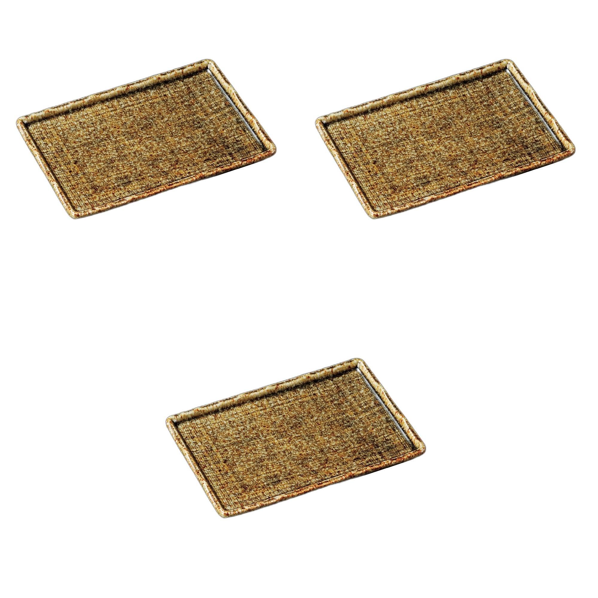 

Set of 3 Mino Karatsu Pottery Plates x x Pottery Setomonohonpo 7.0 [21 14.3 2.7 cm] Plates, Ceramic,