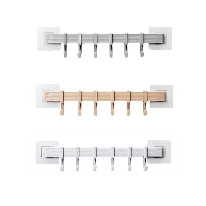 Kitchen Adjustable Hook Rack Double Suction Cup Towel Rack Hanging Shelves Hook Holder Lock Type Sucker Bathroom Accessories