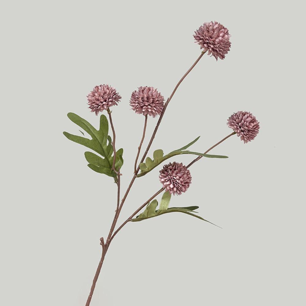 Pompon Chrysanthemum Artificial Silk Flowers 5 Heads Design Bridal Bouquet Dandelion Flower Ball Artificial Silk