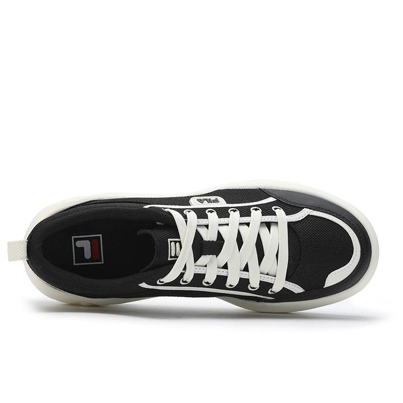 FILA Cookies Retro Series Durable Breathable Lightweight Low-Top Canvas Shoes Men sneaker Black White F12M522301FBG