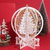 Three-dimensional Christmas Crystal Ball Greeting Card Hollow Holiday Card  Thanksgiving Day Gifts