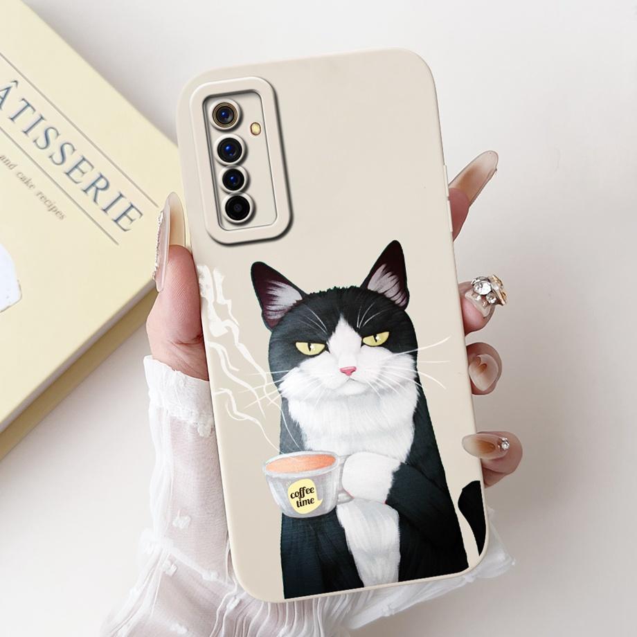 Coole Zachte Siliconen Hoesje Voor Realme 6 Pro / Realme6 Telefoonhoesje Vloeibare Siliconen Cover Voor RMX2001 RMX2061 RMX2063 Konijn Panda