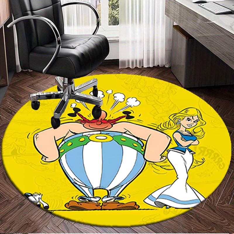 Asterix Friends Round Rug for Livingroom,Bedroom, Palyroom, Chair Rug, Area rug, Circle Carpet, Large Size Fan Christmas gift
