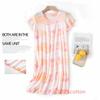 Plus size Estate Donna Camicia da notte Manica corta Simpatico cartone animato pigiameria dolce O Collo Camicie da notte Pigiama Pigiama da donna in cotone
