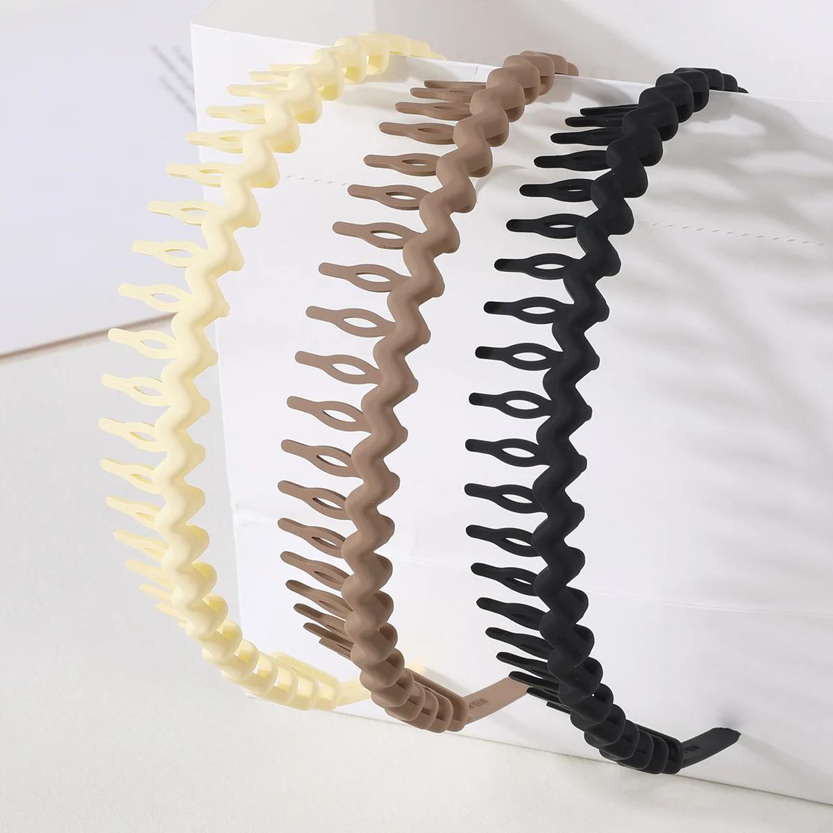 

Самые продаваемые новые стили Мода Волна Смола Все-сочетающийся Матовый Волнистый Ободок для волос Повязка на голову для Женщин Девушка Аксессуары для волос Головной убор