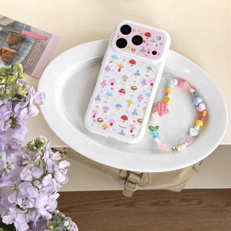 Custom Colorful Mushroom Full-Screen Phone Case for iPhone 17/16 Pro Max/15 Pro
