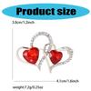 Colorful Love Heart Shaped Rhinestones Brooch Accessory for Women Unisex Valentines Day Banquet Party Fashion Pin