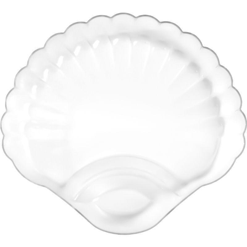 Household Dumpling Plate with Vinegar Dish and Separate Serving Plate, Transparent Scallop Dumpling Storage Plate, Kitchen Dumpling Plate