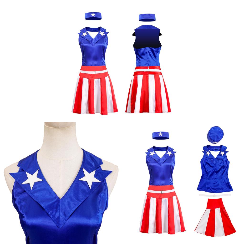 Unabhängigkeitstag der Vereinigten Staaten Cheerleader Kostüm Komplettset Für Cosplay Und Partys