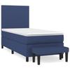 3136419 vidaXL Lit à sommier tapissier avec matelas Bleu 100x200 cm Tissu