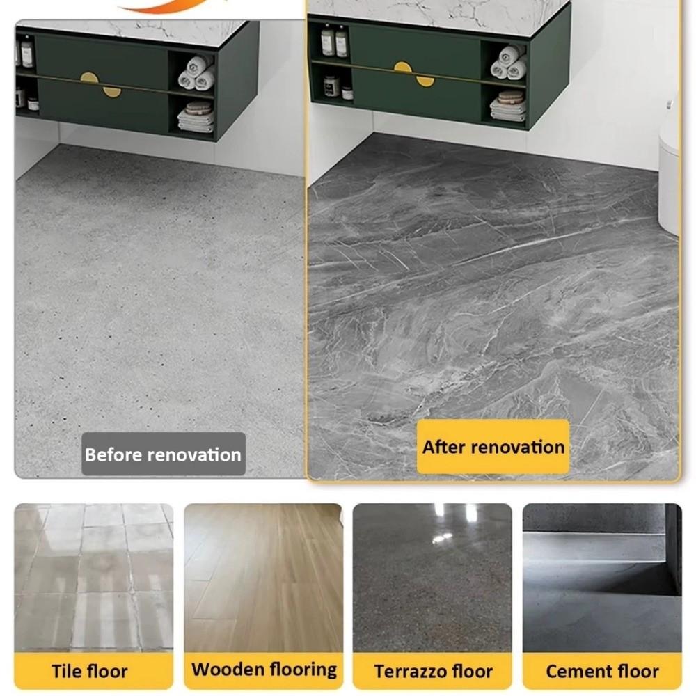 Non-Slip Floor Tiles Imitation Marble Decorative Floor Stickers For Kitchen Bathroom