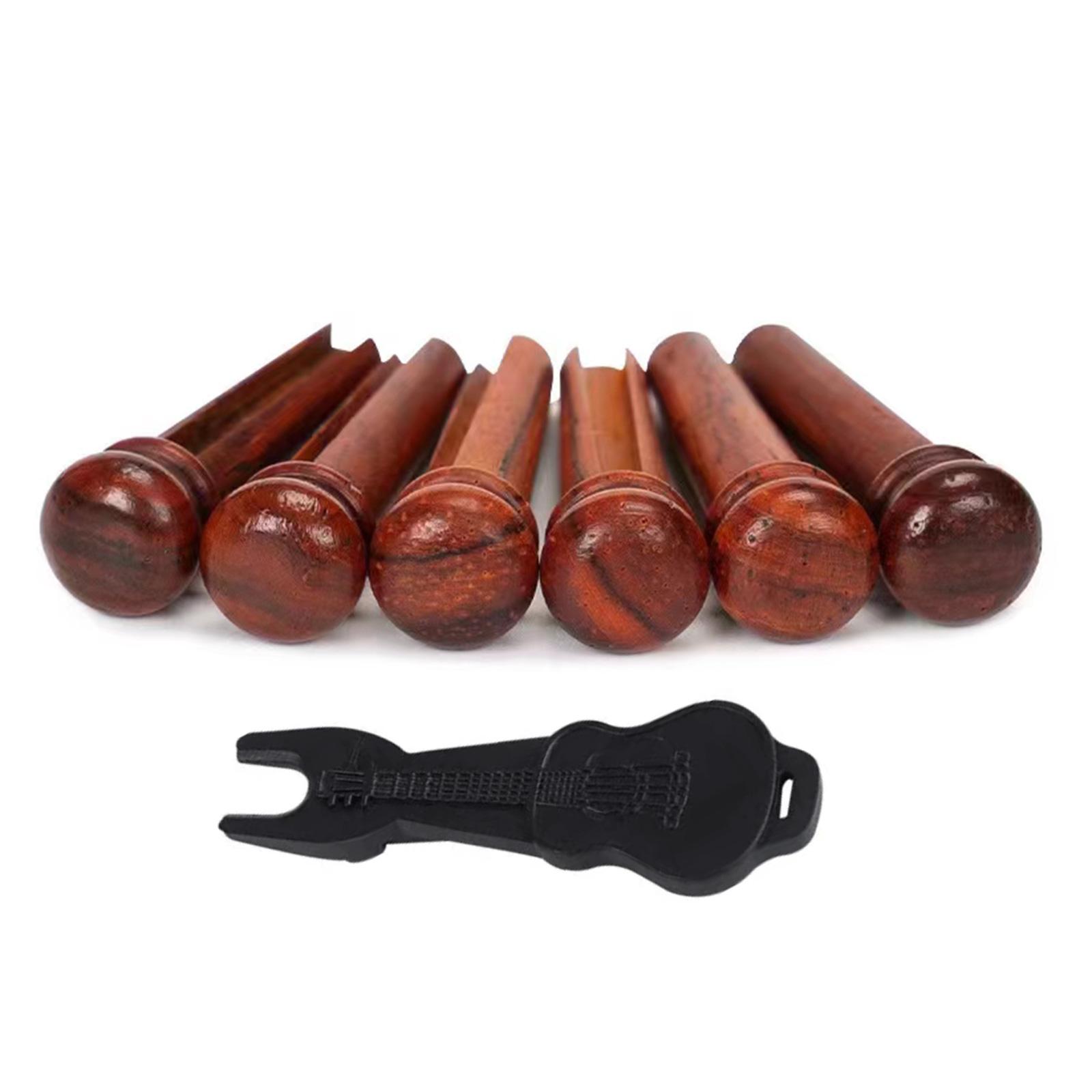 

Набор деревянных бриджевых пинов для гитары Деревянные бриджевые пины Аксессуары для струнных инструментов Текстура дерева кокоболо Подходят для гитары A