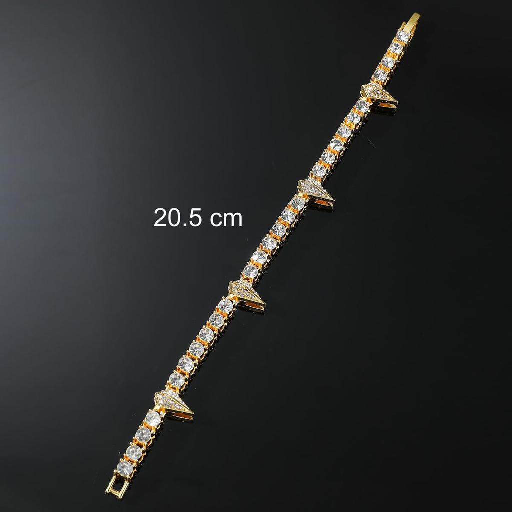 Black Panther Style Men's Diamond Tennis Bracelet & Sweater Chain