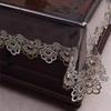 Transparent Dining Tablecloth PVC Waterproof Embroidery Lace Coffee Tables Cover Rectangular Party Home Decoration Accessories