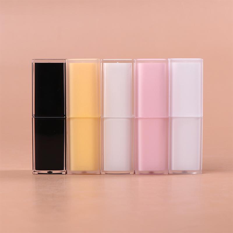 Tube de rouge à lèvres à boucle carrée 3,6G Tubes vides de baume à lèvres Brillant à lèvres Emballage de maquillage de voyage Échantillon Contenant de rouge à lèvres fait maison