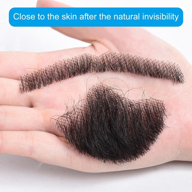 Falsche Bärte Realistischer Kostüm Bart Künstlicher Bart Falscher Schnurrbart Halloween Cosplay Bart