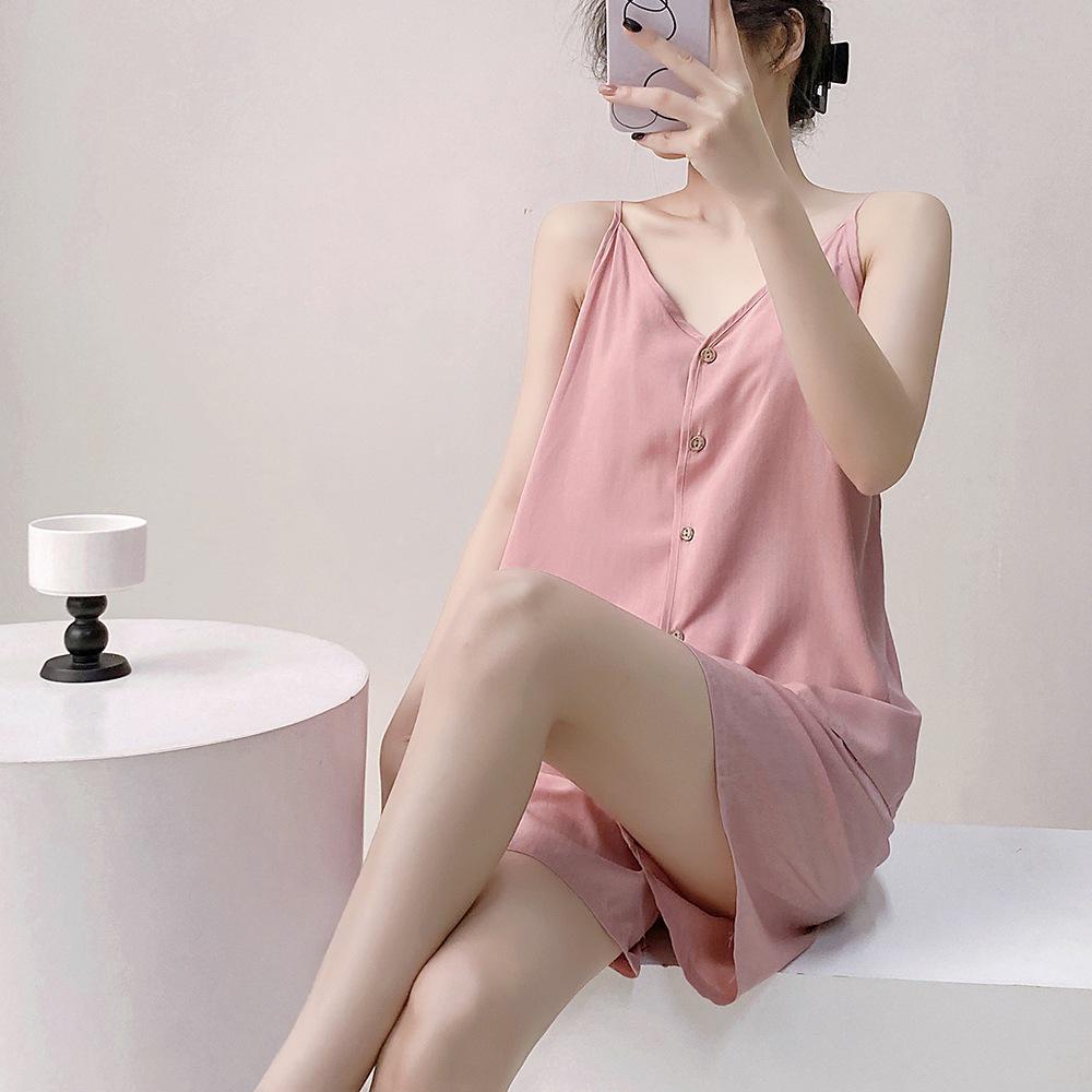 Neo-Chinese Cotton Silk Camisole Pajama Set for Women - Summer 2025 Beach Style