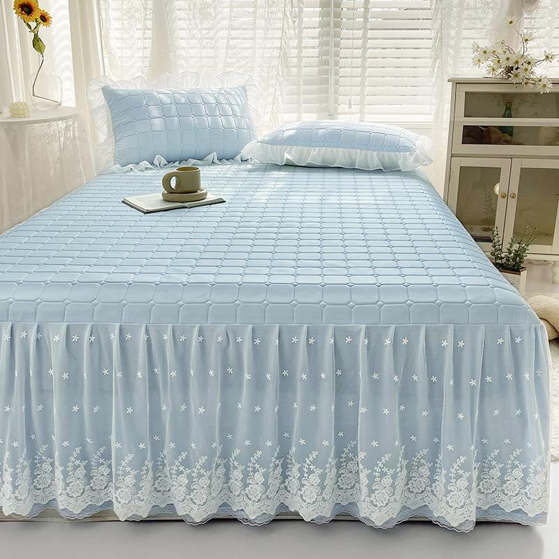 Sengeskjørt Latex tredelt sett med sommersovematte Klimaanlegg Mykt sete Sammenleggbar viskosefibermatte