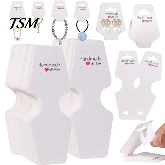 Necklace Packaging Cards 100/200 Pcs Bracelet Display Self-Adhesive Jewelry Selling Card Kraft Paper Tags Keychain Hanging Displays for Chokers