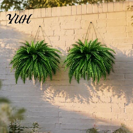Realistic Plastic Vines 1/3/4Pcs Hanging Artificial Flower Decoration, UV Resistant Fake Fern & Floral Wedding Party Flowers Vine, Wall Faux