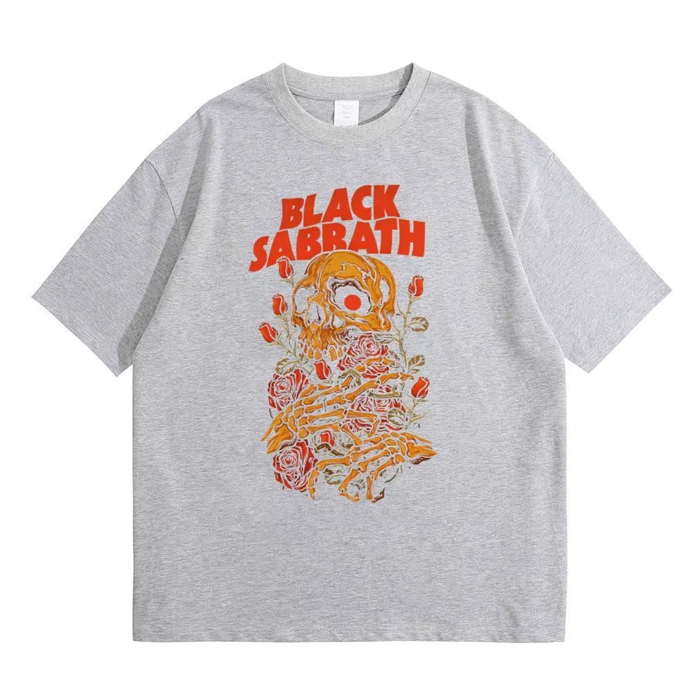 Black Sabbath Heavy Metal Rockowy Zespół Szkielet Grafika Krótki Rękaw Mężczyźni I Kobiety Wygodna Koszulka