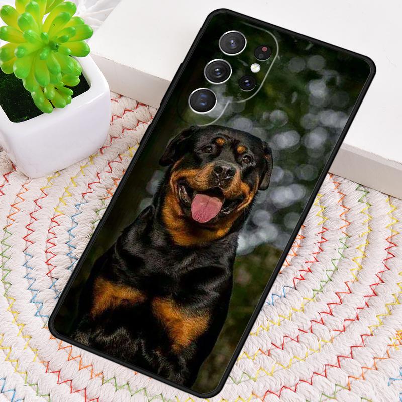 Cute Rottweiler Dog soft Phone Case for Samsung Galaxy note 10 pro S26 Ultra S23 S24 FE S25 S21 S22 PLUS shockproof Cove