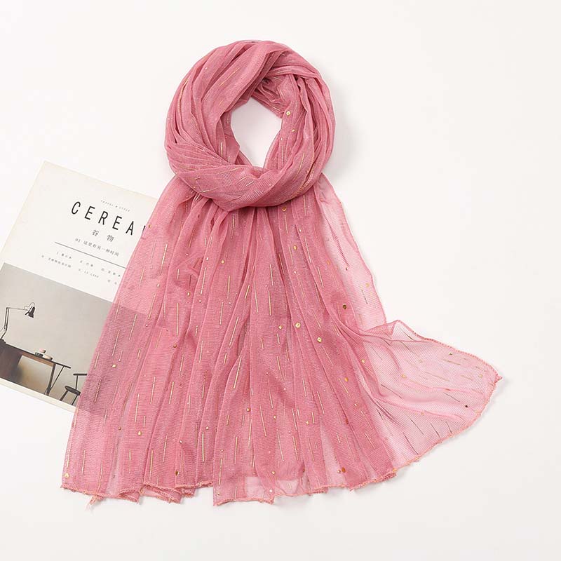 Fashion Gold Silver Thread  Long Shiny Sunscreen Shawl Female Transparent Yarn Wedding Bridesmaid Party Evening Dress Scarf R57