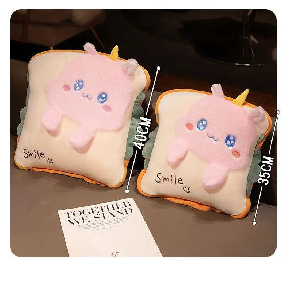 Nap Blankets Sofa Napping Cover 2 In 1 Plush Toy Travel Car Hug Pillows Warm Office Room Unfolded Quilt Portable Pillow Blanket