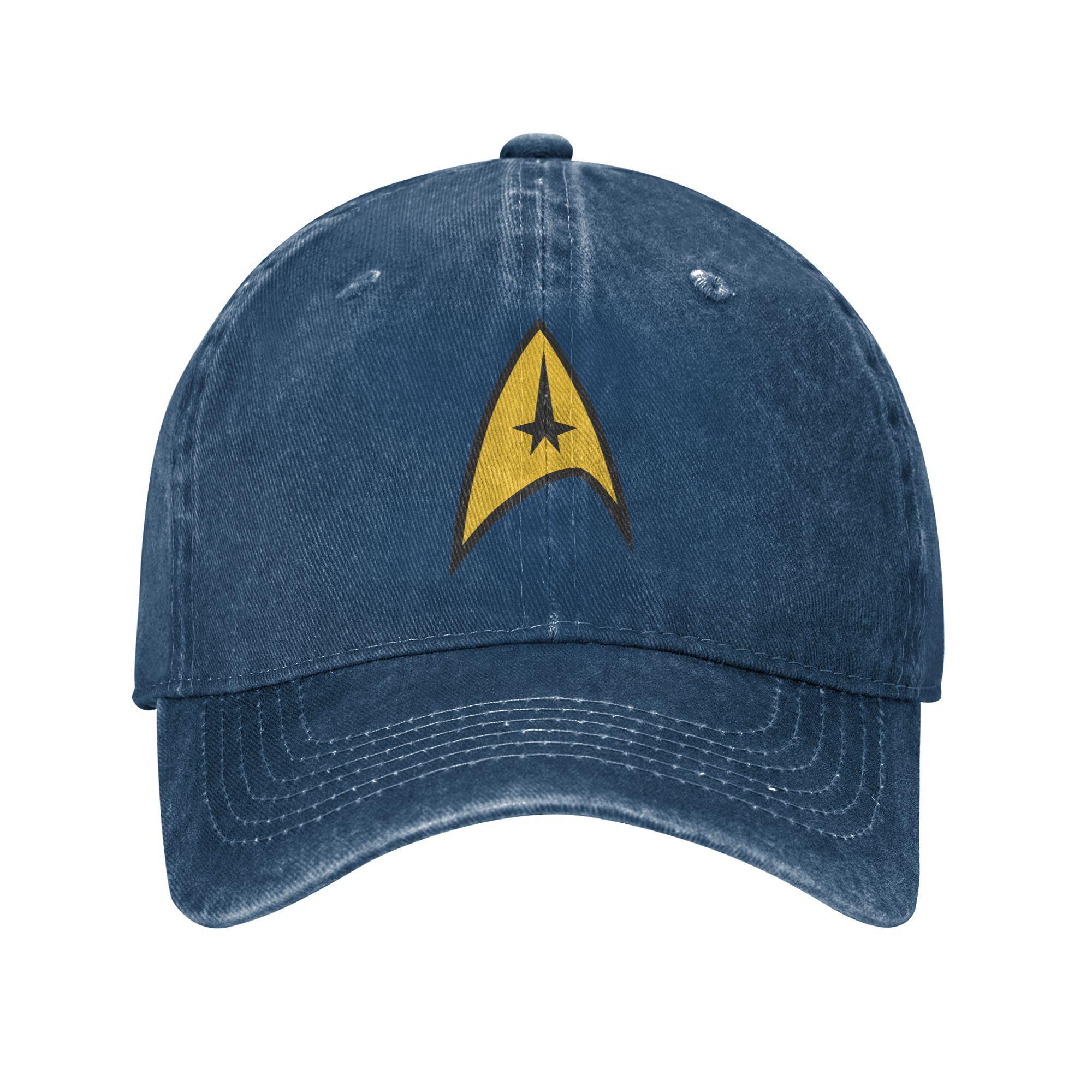 

Бейсбольная кепка с логотипом Star Treksd Merch для унисекс-регулируемой кепки дальнобойщика Adjustable темно-синий