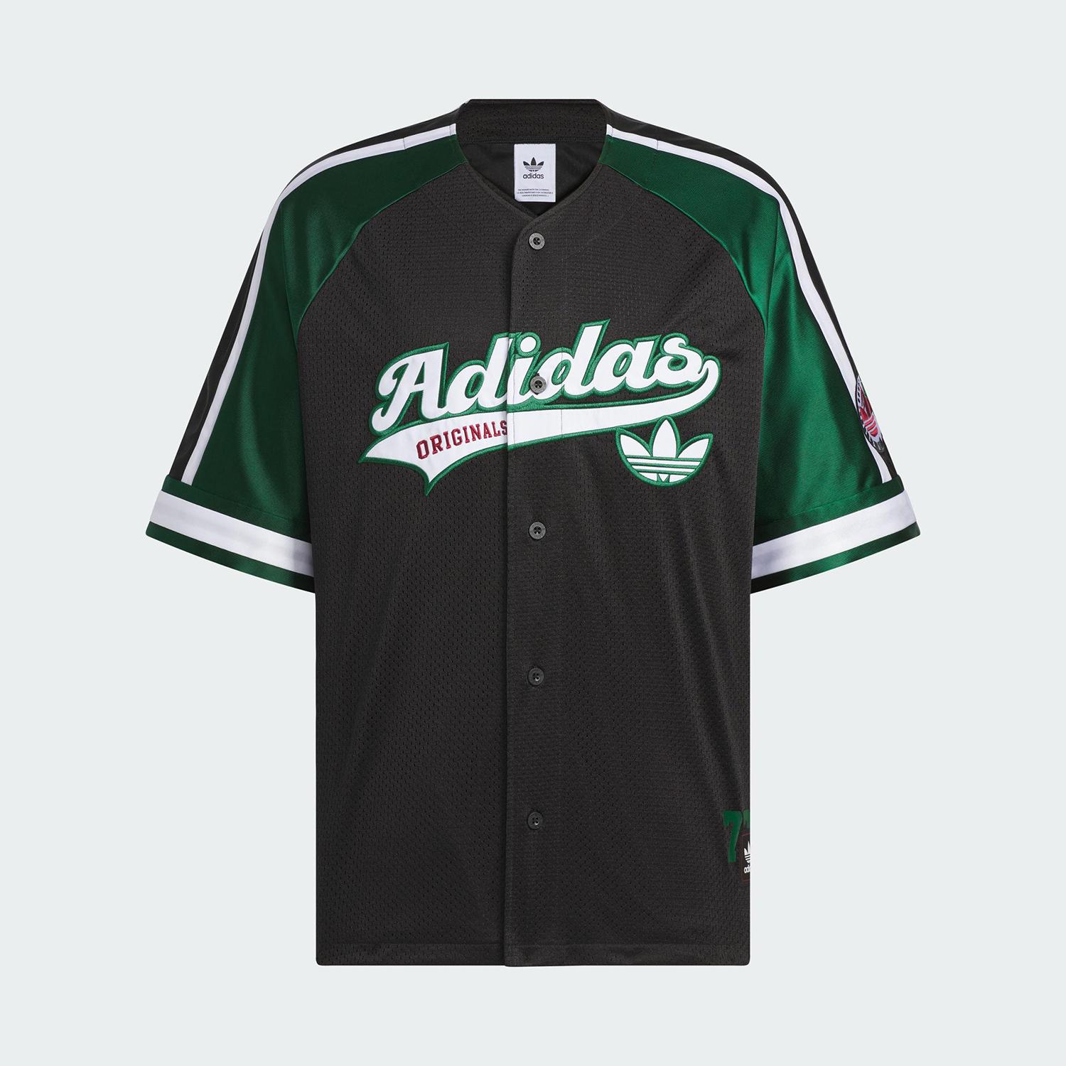 

Adidas Official Authentic Unisex Loose and Breathable Buttoned Short Sleeve T-shirt JN0767 175 96A M