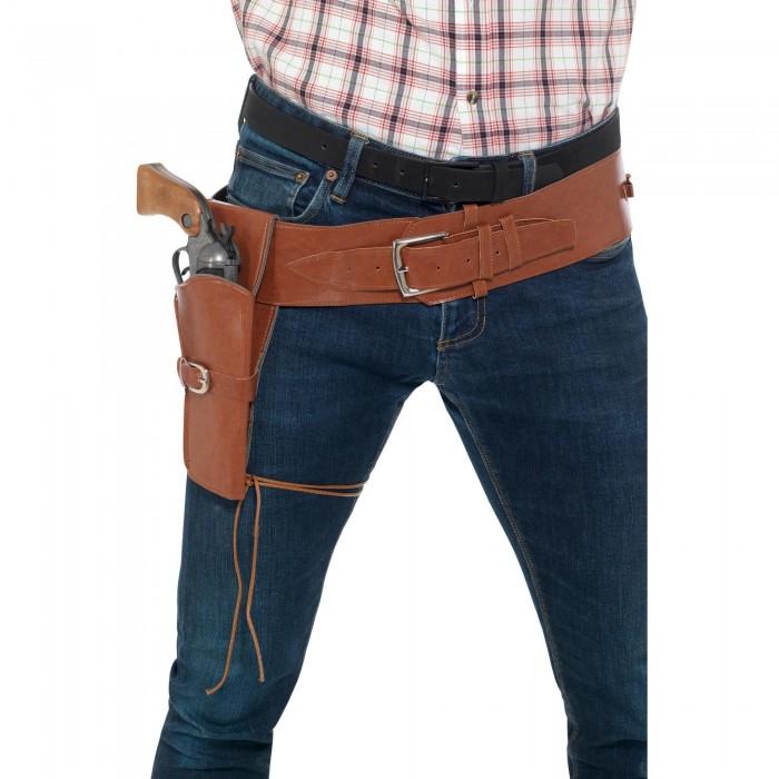 Smiffys Unisex Adult Holster Pocket Faux Leather Belt