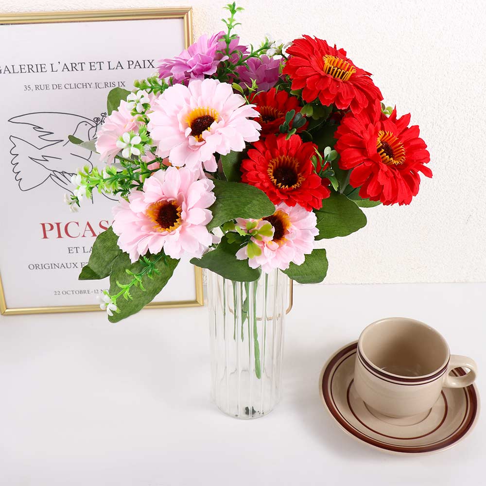 

Украшения Подсолнух Букет для гостиной Искусственные цветы Украшения Аксессуары Маленькая ромашка